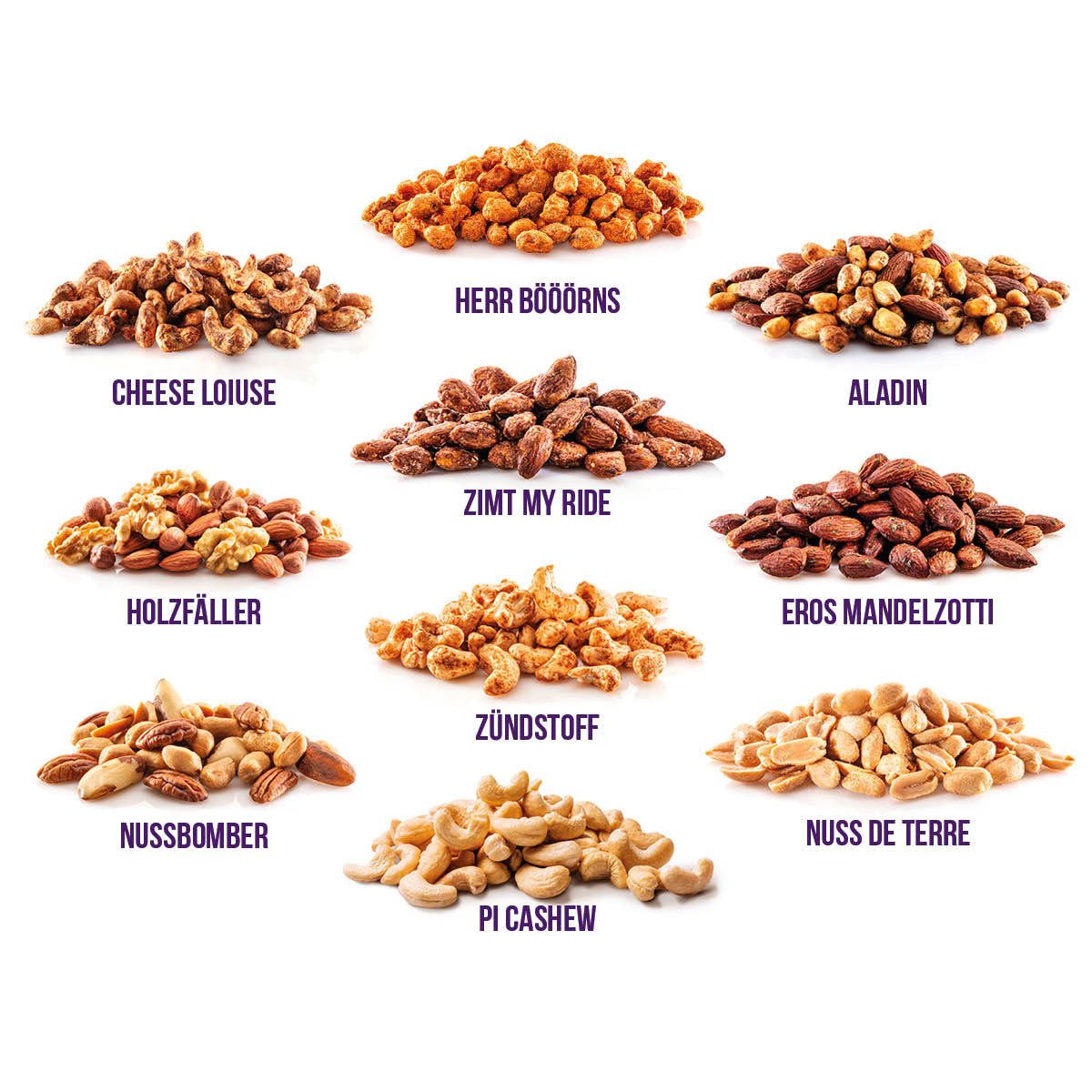 Nüsse-Set: 10 Snacks
